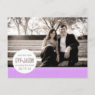Checkers + Stippen- Aangepaste Save the Date - Lav Aankondigingskaart