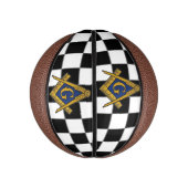 Checkers vrijmetselaars plein en kompas basketbal (Verticaal)