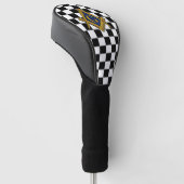 Checkers vrijmetselaars plein en kompas golfheadcover (Schuin)