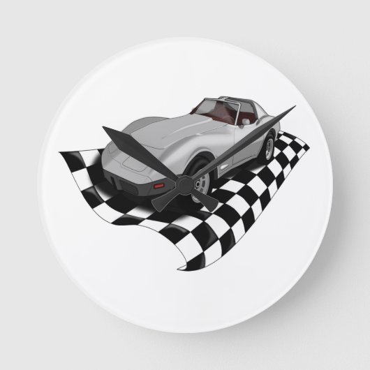 Checkervette Ronde Klok (Voorkant)