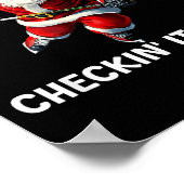 Checkin' It Once Checkin' It Twice Santa Hockey Ch Poster (Hoek)