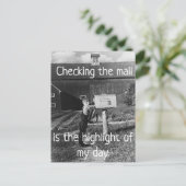Checking the Mail - Highlight of My Day Postcard Briefkaart (Staand voorkant)