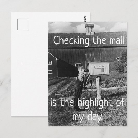 Checking the Mail - Highlight of My Day Postcard Briefkaart (Voorkant / Achterkant)