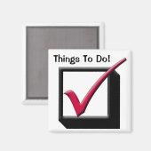 Checklist Aanvinkvakje Dingen om te doen Koelkast  Magneet (Voorkant / Achterkant)