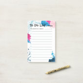Checklist Azure en Pink Smoke To Do List Post-it® Notes (Op bureau)