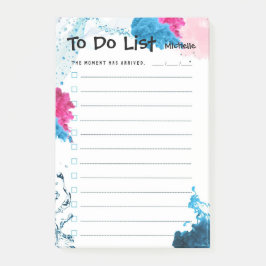 Checklist Azure en Pink Smoke To Do List Post-it® Notes