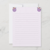 Checklist Baby shower Paarse-meisjesventilator Kaart (Achterkant)