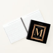 Checklist Chic Black & Gold Monogram Notitieboek (Binnen)