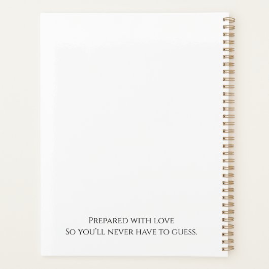 Checklist en Organisator voor Levensbeëindiging Planner (Achterkant)