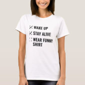 Checklist Funny T-shirt (Voorkant)