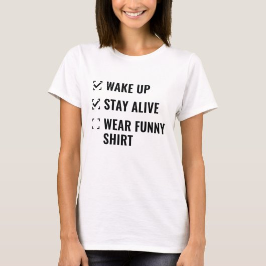 Checklist Funny T-shirt (Voorkant)