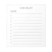 Checklist met datum - 40 pagina Notitieblok (Voorkant)