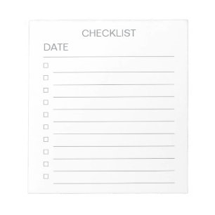 Checklist met datum - 40 pagina Notitieblok
