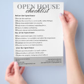 Checklist Open Huis voor Makelaars Flyer (Hand)