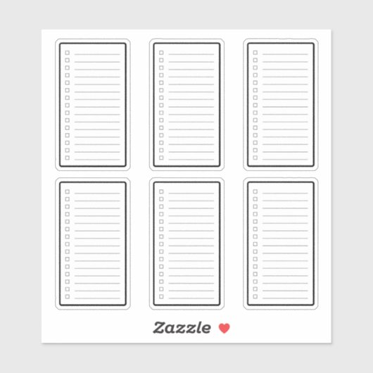 Checklist Planner Sticker (Vel)