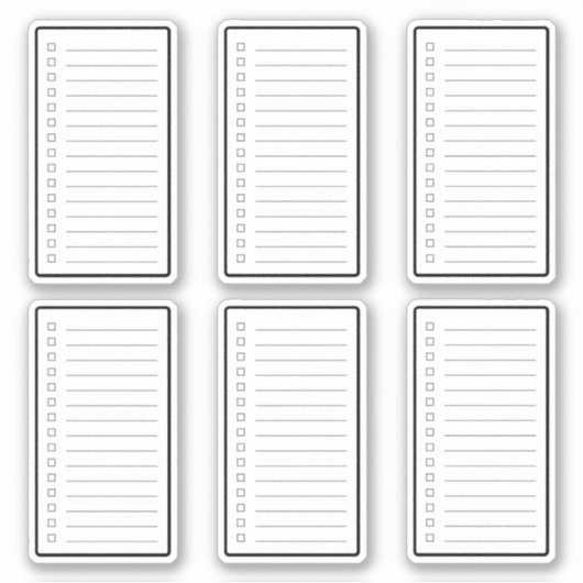 Checklist Planner Sticker (Voorkant)