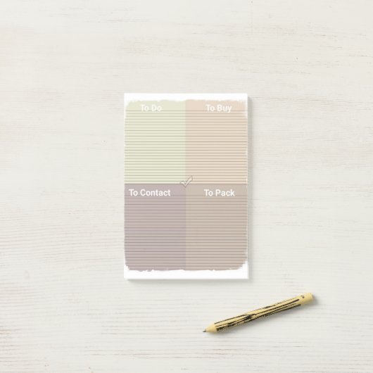 Checklist Post-it® Notes (Op bureau)