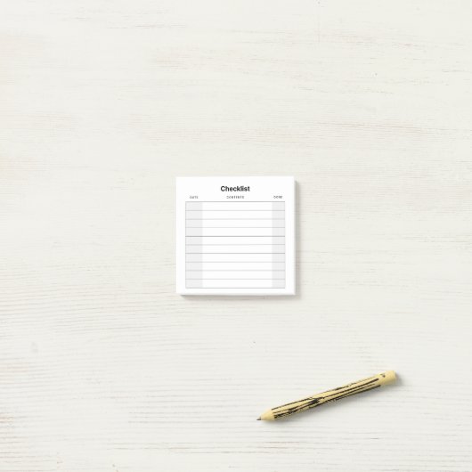 Checklist Post-it® Notes (Op bureau)