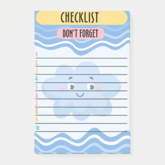 Checklist Post-It Notities Handige Sticky Notes