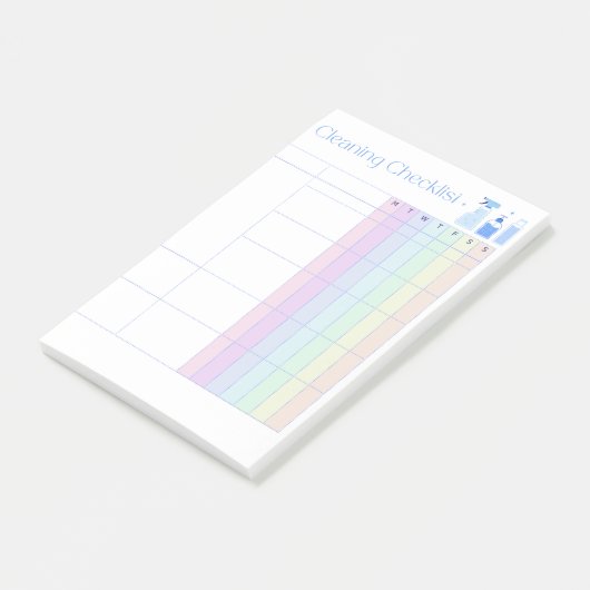 Checklist schoonmaken post-it® notes (Schuin)