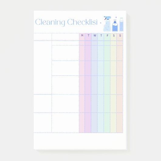 Checklist schoonmaken post-it® notes (Voorkant)