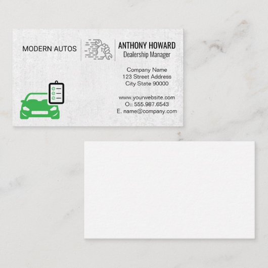 Checklist Smog Technician Visitekaartje (Voorkant / Achterkant)