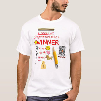 Checklist van de winnaar t-shirt