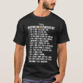 Checklist voor Bachelor Party T-shirt (Voorkant)