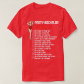 Checklist voor Bachelor Party T-shirt (Design voorkant)