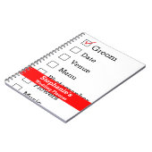 Checklist voor de Gepersonaliseerd trouwplanner Notitieboek (Linkerzijde)