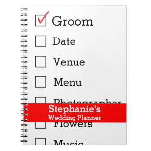 Checklist voor de Gepersonaliseerd trouwplanner Notitieboek