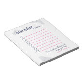 Checklist voor een rustige ochtendroutine notitieblok (Schuin)