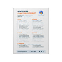 Checklist voor huishoudelijke diensten