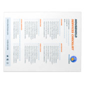 Checklist voor huishoudelijke diensten notitieblok (Voorkant)