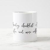 "Checklist voor maandag" Grote Koffiekop (Voorkant)