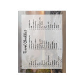 Checklist voor  pakketreizen per bus notitieblok (Linkerzijde)