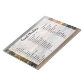 Checklist voor  pakketreizen per bus notitieblok (Schuin)