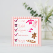 Checklist voor pyjama's met sluippers kaart (Staand voorkant)