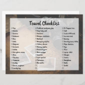  checklist voor reispakketten (Voorkant / Achterkant)