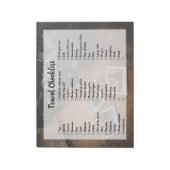  checklist voor reispakketten notitieblok (Linkerzijde)
