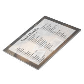  checklist voor reispakketten notitieblok (Schuin)