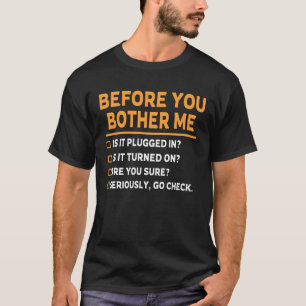 checklist voor technische support t-shirt