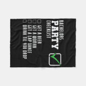 Checklist voor vrijgezellenfeest fleece deken (Voorkant (Horizontaal))