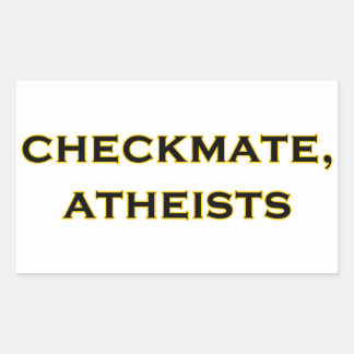 Checkmate, atheïsten rechthoekige sticker