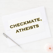 Checkmate, atheïsten rechthoekige sticker (Envelop)