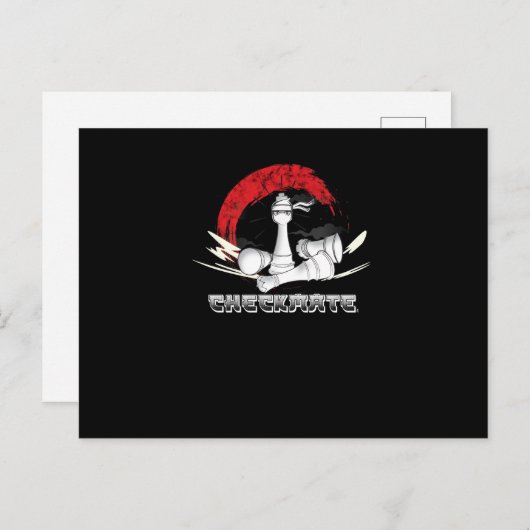 Checkmate Chess Ninja PiekKoningin Feestdagenkaart (Voorkant / Achterkant)