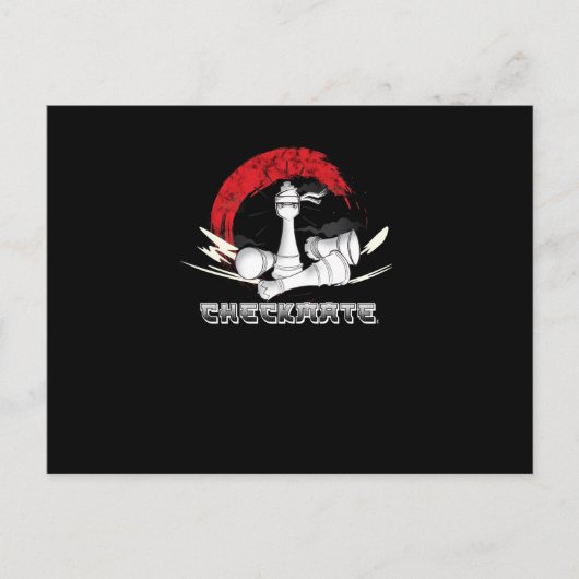 Checkmate Chess Ninja PiekKoningin Feestdagenkaart (Voorkant)