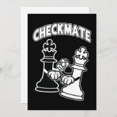 Checkmate Chess Tournament Art Black and White Kaart (Voorkant / Achterkant)