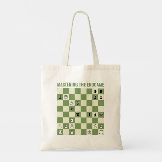 Checkmate in 3 Moves: Chessboard w Chess Exercise Tote Bag (Achterkant)