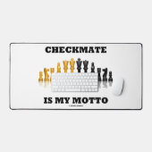 Checkmate is mijn Motto reflecterende Chess Set Bureaumat (Keyboard & Muis)